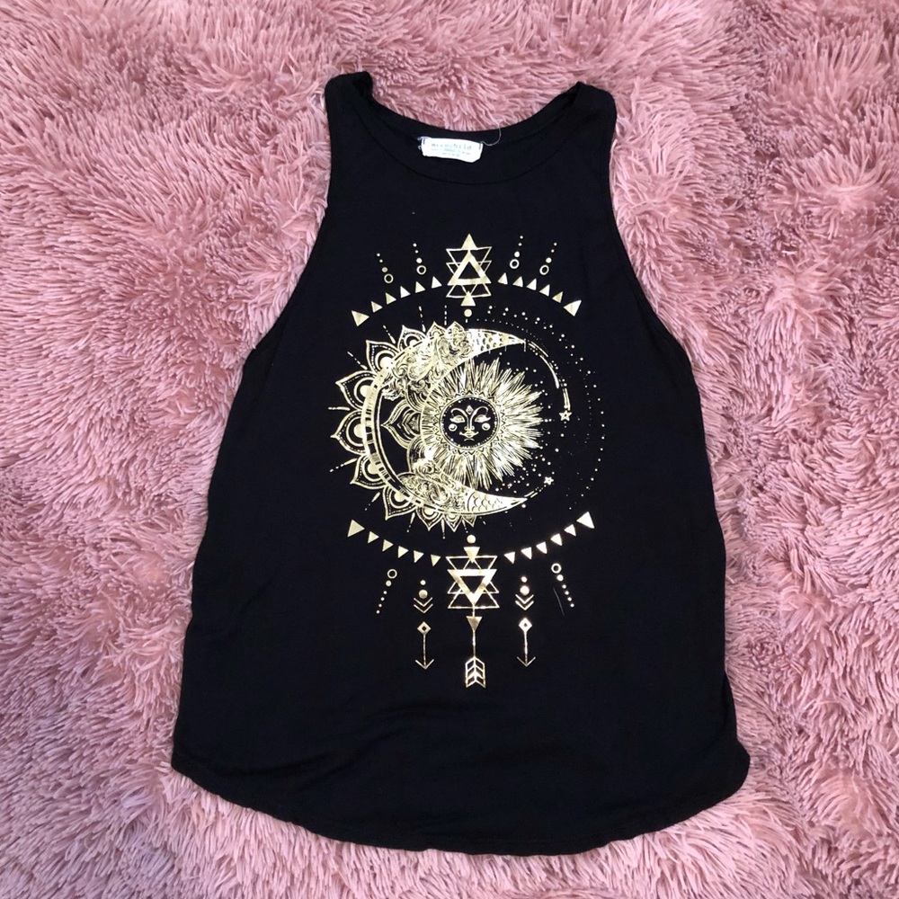Black and gold tank top